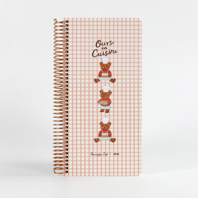 Cute Chef Bear Series Spiral Notebook | Freely Customize Tiled / Single-Motif Covers & Binding Colors