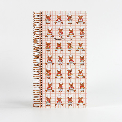 Cute Chef Bear Series Spiral Notebook | Freely Customize Tiled / Single-Motif Covers & Binding Colors