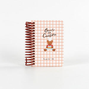 Cute Chef Bear Spiral Notebook | Freely Choose Cover Patterns, Inner Page Layouts & Wire Colors