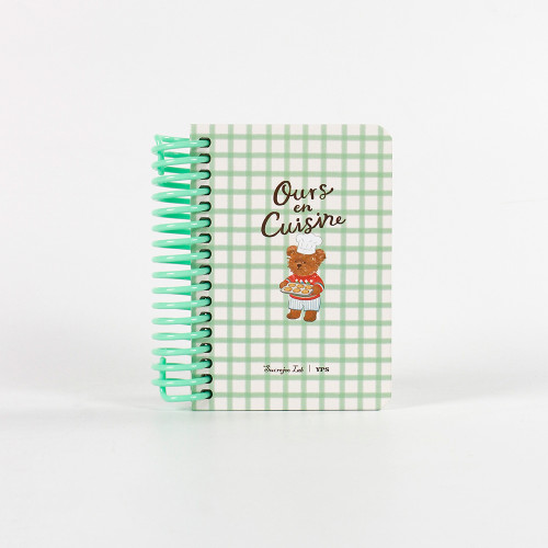 Cute Chef Bear Spiral Notebook | Freely Choose Cover Patterns, Inner Page Layouts & Wire Colors