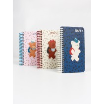 Cute Leopard Backpack Bear Series Spiral Notebook | Freely Customize Exclusive Characters, Names & Wire Colors