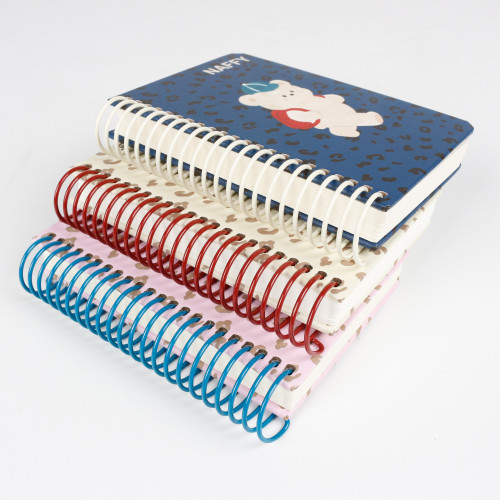 Cute Leopard Backpack Bear Series Spiral Notebook | Freely Customize Exclusive Characters, Names & Wire Colors