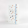 Blue Striped Puppy Hardcover Elastic Notebook | Supports Custom Text/Logo & Inner Page Format Customization