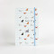Customizable Light Blue Plaid Puppy Hardcover Elastic Notebook | Supports Custom Text/Logo & Free Inner Page Selection