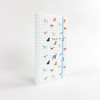 Customizable Light Blue Plaid Puppy Hardcover Elastic Notebook | Supports Custom Text/Logo & Free Inner Page Selection