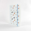 Customizable Light Blue Plaid Puppy Hardcover Elastic Notebook | Supports Custom Text/Logo & Free Inner Page Selection