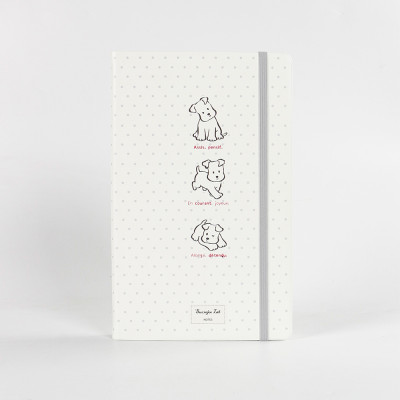 Spotted Puppy Hardcover Elastic Notebook A5 MINI | Custom Digital Printing Gift Journal