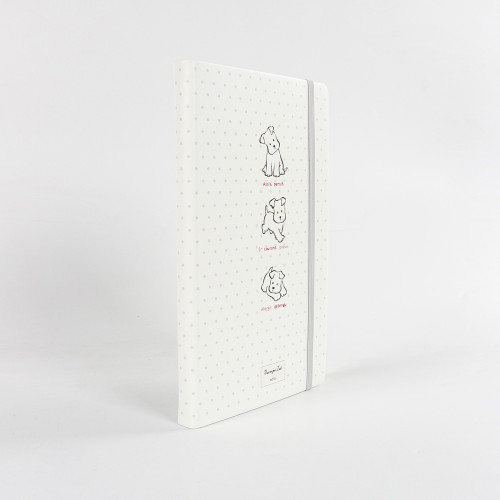 Spotted Puppy Hardcover Elastic Notebook A5 MINI | Custom Digital Printing Gift Journal