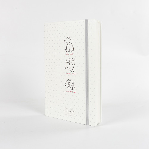 Spotted Puppy Hardcover Elastic Notebook A5 MINI | Custom Digital Printing Gift Journal
