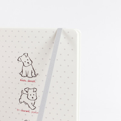 Spotted Puppy Hardcover Elastic Notebook A5 MINI | Custom Digital Printing Gift Journal