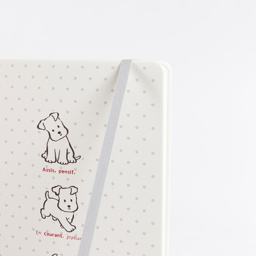 Spotted Puppy Hardcover Elastic Notebook A5 MINI | Custom Digital Printing Gift Journal