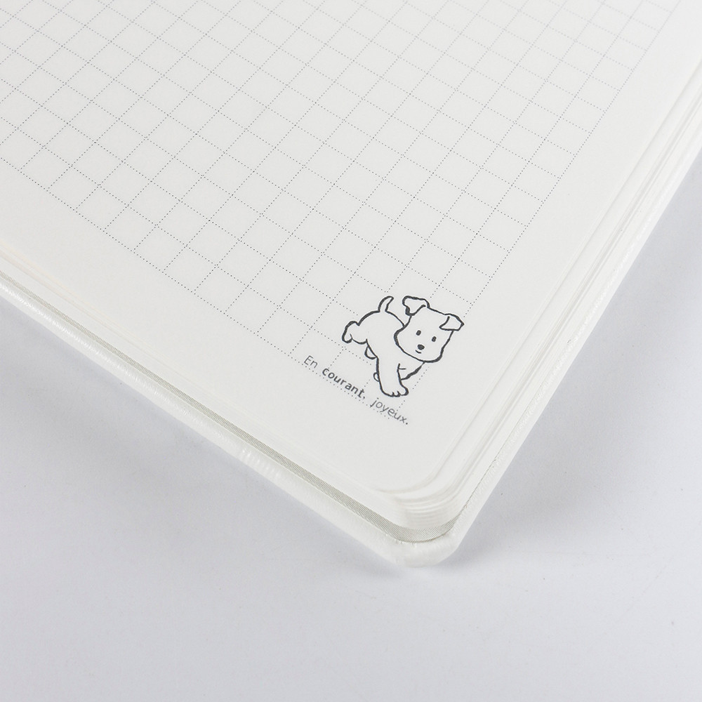 A5 MINI compact size of the custom puppy hardcover notebook, lightweight and portable for pocket or pouch carry.