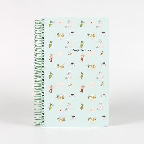Cute A5 MINI Spiral Journal for Girls - Cat & Coffee Daily Planner Diary