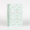 Cute A5 MINI Spiral Journal for Girls - Cat & Coffee Daily Planner Diary
