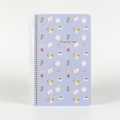Cute A5 MINI Spiral Journal for Girls - Cat & Coffee Daily Planner Diary