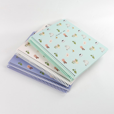 YPS A4 Spiral Notebook - Cute Cat & Coffee Pastel Journal