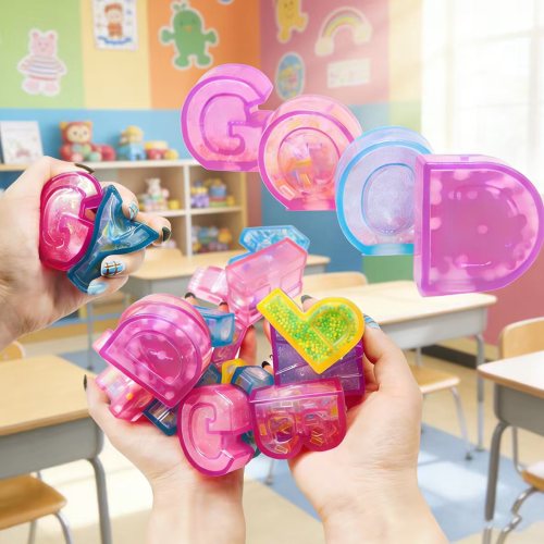 Playgoro TPR English letter stress toys stretched and kneaded ideal gifts for birthday party kids