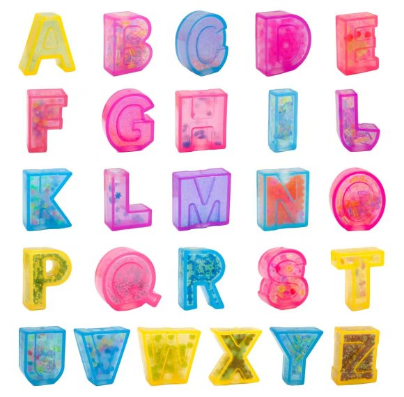 Playgoro TPR English letter stress toys stretched and kneaded ideal gifts for birthday party kids