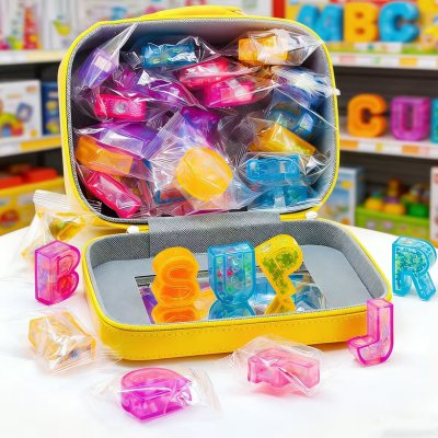 Wholesale playgoro 24 English letter toys stretched and kneaded ideal gifts for birthday and festival parties kids toys