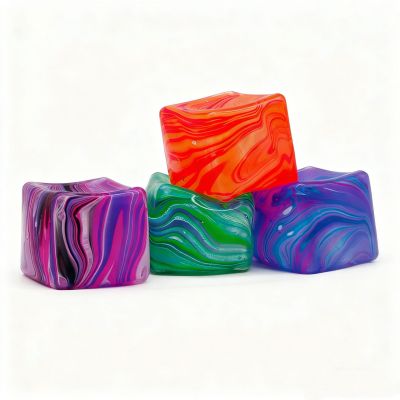 Square-shaped stress relief toy textured maltose venting toy for kids party birthday holiday gift