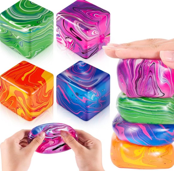 Square-shaped stress relief toy textured maltose venting toy for kids party birthday holiday gift