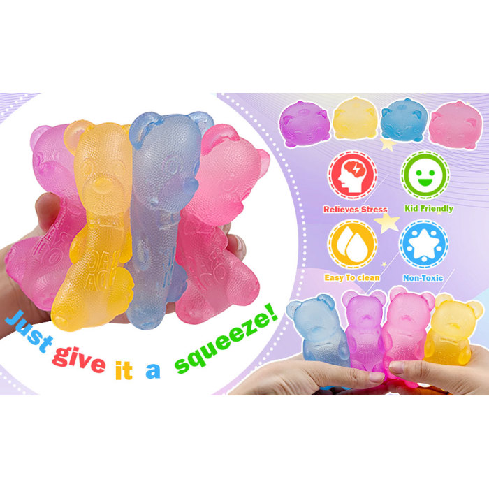 Gummy Bear & Sugar Maltose Ball Toy Designs Anxiety Relief Focus Toy Stress Ball