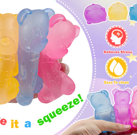 Gummy Bear & Sugar Maltose Ball Toy Designs Anxiety Relief Focus Toy Stress Ball