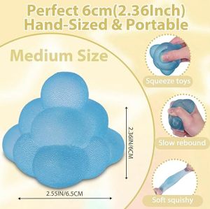 Frosted Triangle Ice Cube Squishy Toy Anxiety Relief and Focus Soft Sensory Squishy Toys