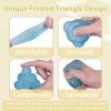 Frosted Triangle Ice Cube Squishy Toy Anxiety Relief and Focus Soft Sensory Squishy Toys