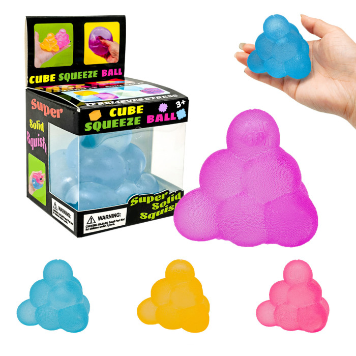 Frosted Triangle Ice Cube Squishy Toy Anxiety Relief and Focus Soft Sensory Squishy Toys