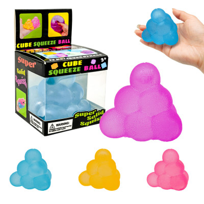 Frosted Triangle Ice Cube Squishy Toy Anxiety Relief and Focus Soft Sensory Squishy Toys