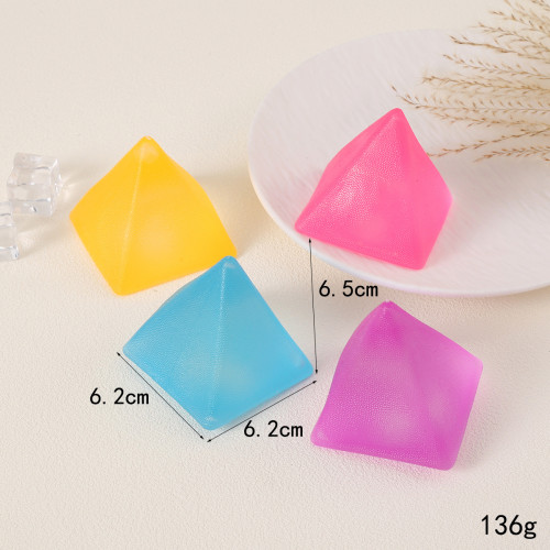 Frosted Triangle Ice Cube Squishy Toy Anxiety Relief and Focus Soft Sensory Squishy Toys