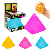 Frosted Triangle Ice Cube Squishy Toy Anxiety Relief and Focus Soft Sensory Squishy Toys