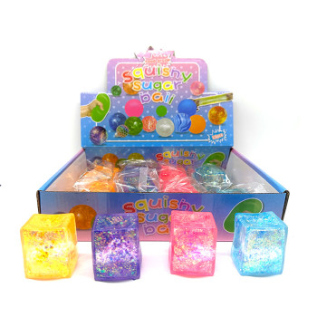 Playgoro cuboid Colorful sequins maltose stress toys gifts for kids birthday and festival parties