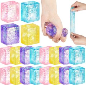 Playgoro cuboid Colorful sequins maltose stress toys gifts for kids birthday and festival parties