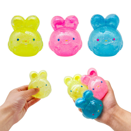 Mochi Rabbit Squishy Toys Mini Kawaii Fidget Toys Gift for Easter Basket Stuffers Egg Fillers