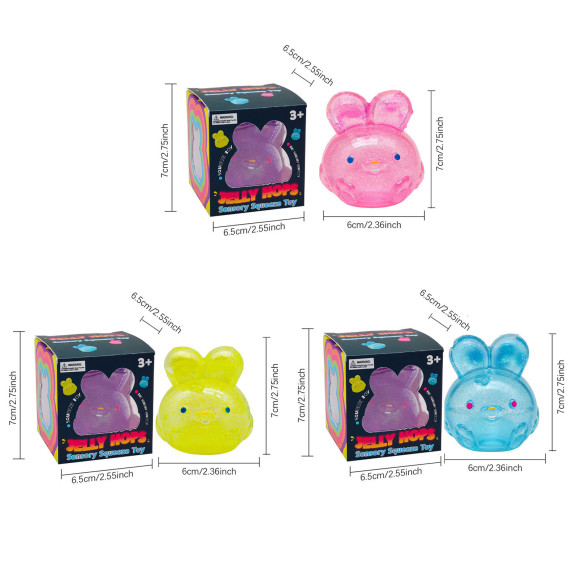 Mochi Rabbit Squishy Toys Mini Kawaii Fidget Toys Gift for Easter Basket Stuffers Egg Fillers