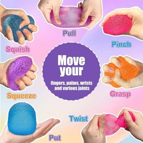 Soft Sensory Squeeze Stress Ball Textured Fidget Toys for Kids Adults Anxiety Relief Party Gifts