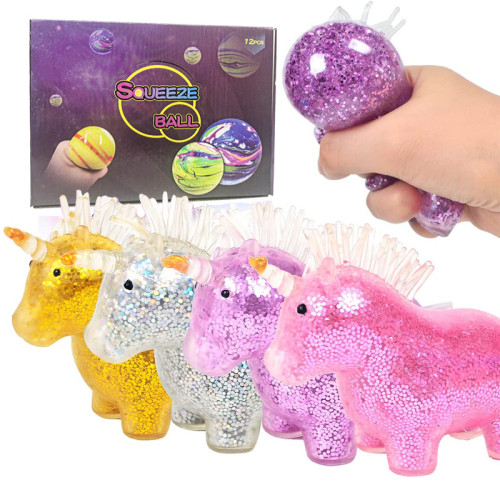Water Unicorn horse Soft stress-relieving toy in the shape of a bubble bead absorbent bead fruit gel