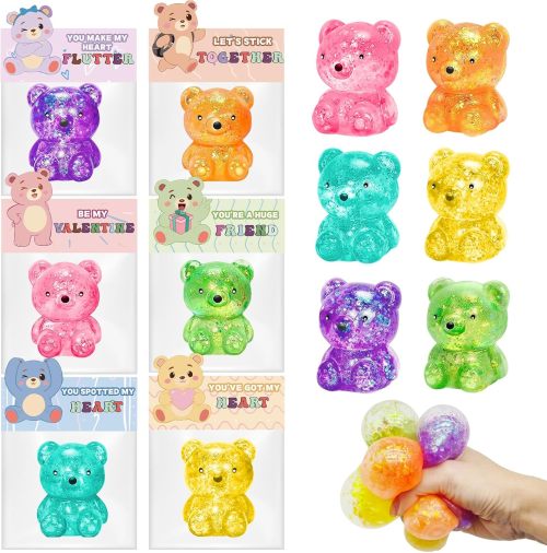 Bear-shaped stress relief toy textured maltose venting toy for kids party birthday holiday gift