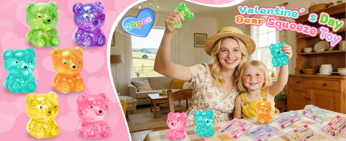 Bear-shaped stress relief toy textured maltose venting toy for kids party birthday holiday gift