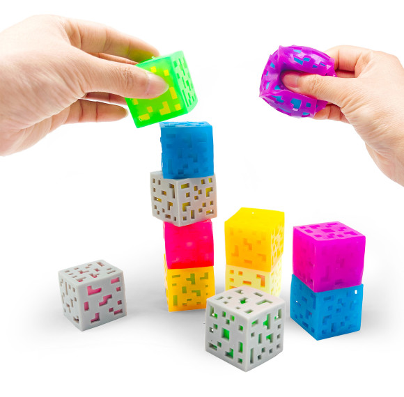 Nightlight QR code pixel square solid relief toy for children and adults as a gift