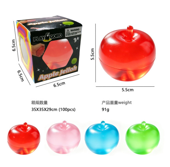 Apple Jelloh mochi Stress Balls Squishy Toys for Kids Fidget Toy fit for ADHD
