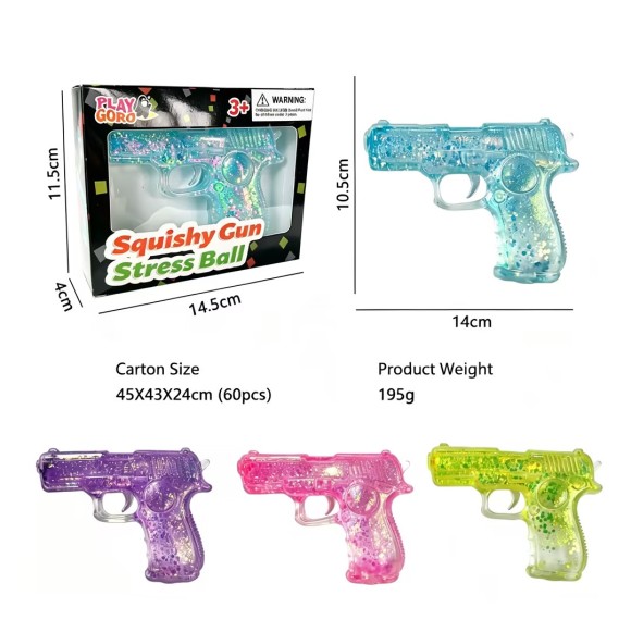 Glitter Sauishy Gun stress reduction stress relief children's and adult toys gifts