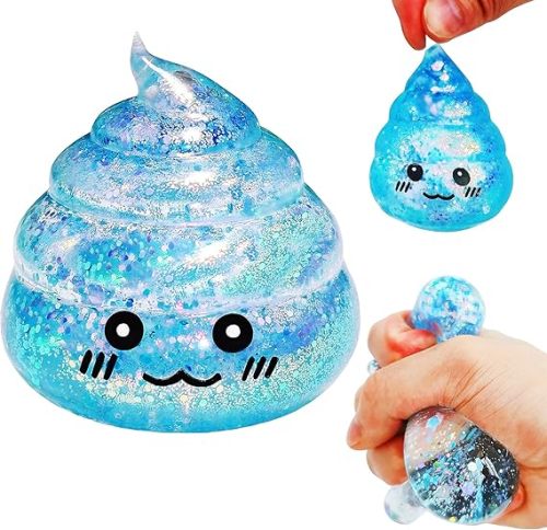Novelty Glitter Poop patterns |  Stress Ball toys | stress relief toys | children's adult gifts