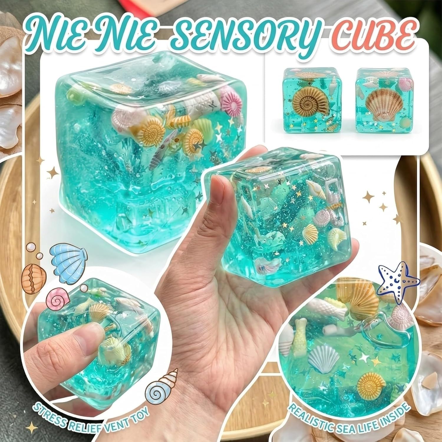 Ocean Shells Ice Stress cube stress toys