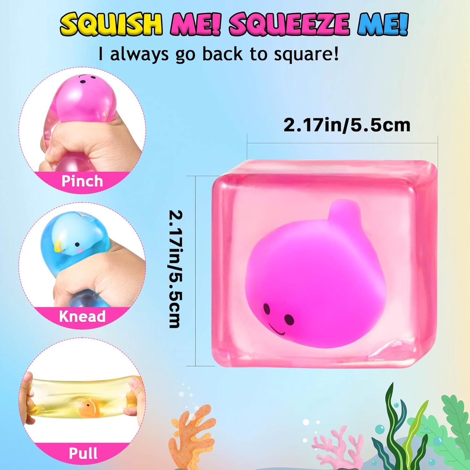Ocean Shells Ice Stress cube stress toys