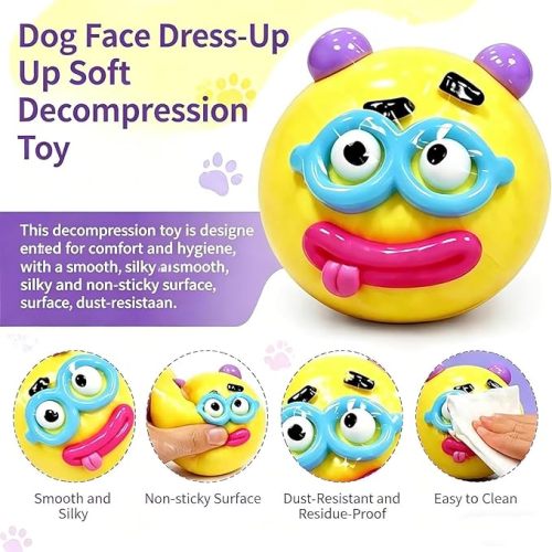 Cute Easy Squeezy Funny Face Squishy Stress Balls |four fidget toys | stress relief toys | children's adult gifts