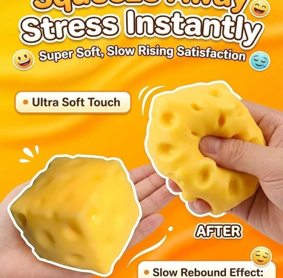 Cheese Squishy 6、10 cm | Stress cube toys |stress relief toys | children's adult gifts