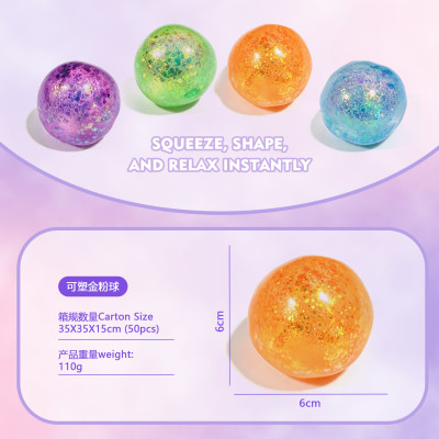 Glitter ball |  Stress  ball toys |stress relief toys | children's adult gifts
